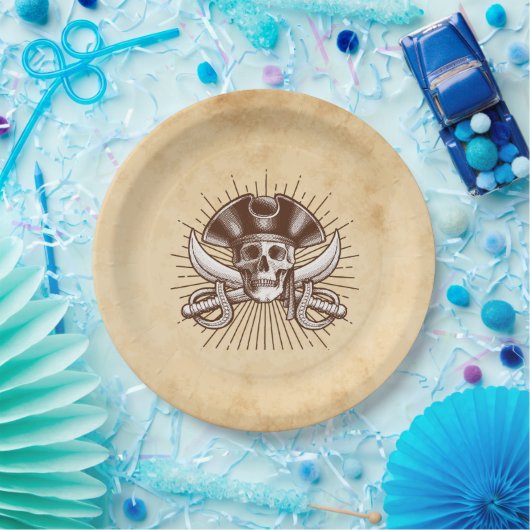 Ahoy There Pirate Birthday Pappteller (Party)