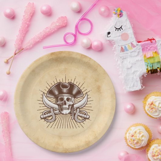 Ahoy There Pirate Birthday Pappteller (Party)