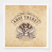 Ahoy There Pirate Birthday Serviette (Vorderseite)