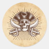 Ahoy There Pirate Birthday Umschlag Aufkleber (Vorderseite)