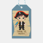 Ahoy There! Pirate Boy Birthday Party Geschenkanhänger (Vorderseite)
