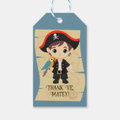 Ahoy There! Pirate Boy Birthday Party Geschenkanhänger (Rückseite)
