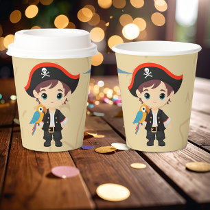 Ahoy There! Pirate Boy Birthday Party Pappbecher