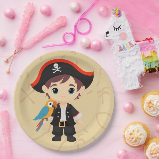 Ahoy There! Pirate Boy Birthday Party Pappteller (Party)