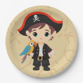 Ahoy There! Pirate Boy Birthday Party Pappteller (Vorderseite)