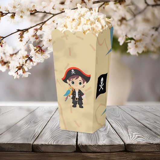 Ahoy There! Pirate Boy Birthday Party Popcorn Box Geschenkschachtel
