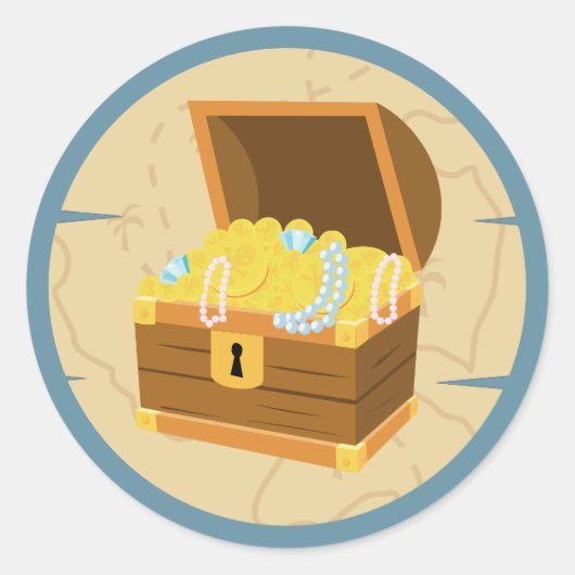 Ahoy There! Pirate Boy Birthday Party Runder Aufkleber (Vorderseite)