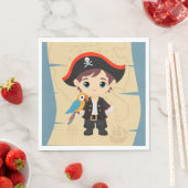 Ahoy There! Pirate Boy Birthday Party Serviette (Beispiel)