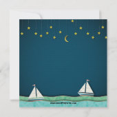 Ahoy There Sailboote & Stars Einladung (Rückseite)