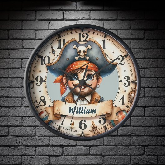 Ahoy Time! Pirate Adventure Wall Clock Uhr
