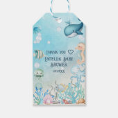 Ahoy Under Sea Baby Shower Danke Geschenkanhänger (Vorderseite)