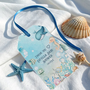 Ahoy Under Sea Baby Shower Danke Geschenkanhänger