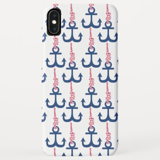 Ahoy Vintag Anchor-Muster. Case-Mate iPhone Hülle (Rückseite)