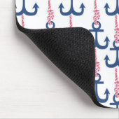 Ahoy Vintag Anchor-Muster. Mousepad (Ecke)