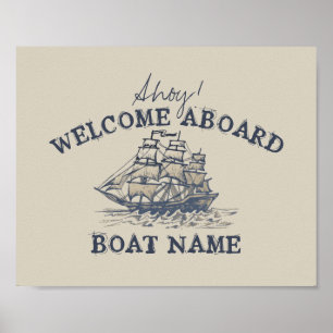 Ahoy! Willkommen an Bord der Personalisierten Vint Poster
