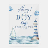 Ahoy's Baby-Dusche Empfang Acrylschild (Vorderseite)