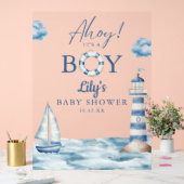 Ahoy's Baby-Dusche Empfang Acrylschild (Hochzeit)