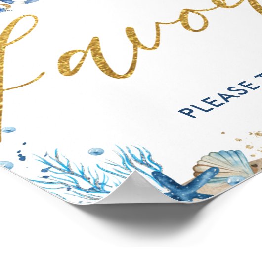 Ahoy's Twin Boys Nautical Baby Shower Favors Poster (Ecke)