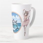 Ahri & Dolphin Große Latte Tasse (Rechte Ecke)