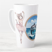 Ahri & Dolphin Große Latte Tasse (Linke Ecke)