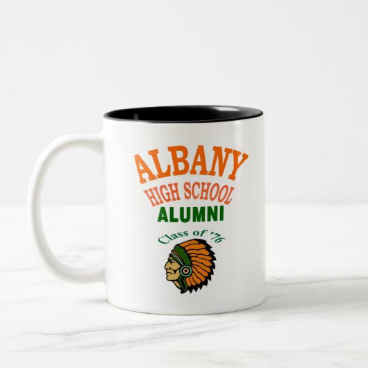 AHS 1976 Alumni Wiedersehen Gear Zweifarbige Tasse (Links)
