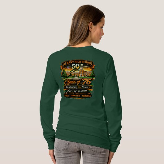 AHS 50th reunion long sleeve tee (Schwarz voll)