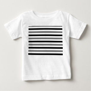 Ahs Schwarz-Weiß-Streifen-Design Baby T-shirt
