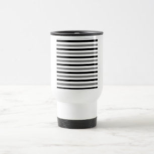Ahs Schwarz-Weiß-Streifen-Design Reisebecher
