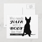 AHT "wer benötigt Haar?" Postkarte (Vorne/Hinten)
