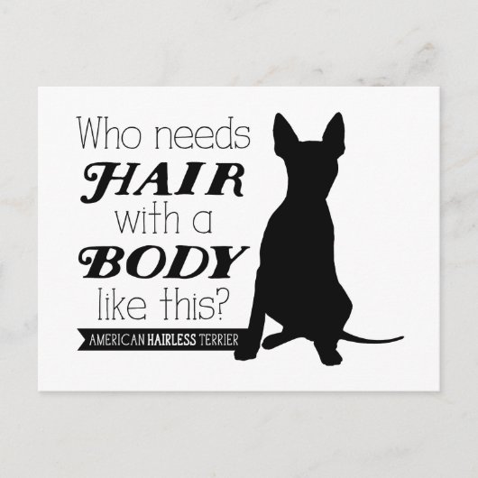 AHT "wer benötigt Haar?" Postkarte (Vorderseite)