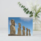 Ahu Akivi, Rapa Nui, Easter Island, Chile 2 Postkarte (Stehend Vorderseite)