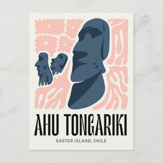 Ahu Tongariki Osterinsel Chile Postkarte (Vorderseite)