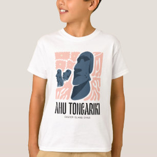Ahu Tongariki Osterinsel Chile Reise floral T-Shirt