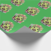 Ahuacatl Aztec Warrior Avocado Geschenkpapier (Ecke)