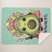 Ahuacatl Aztec Warrior Avocado Sherpadecke (Vorderseite (Horizontal))