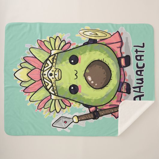 Ahuacatl Aztec Warrior Avocado Sherpadecke (Vorderseite (Horizontal))