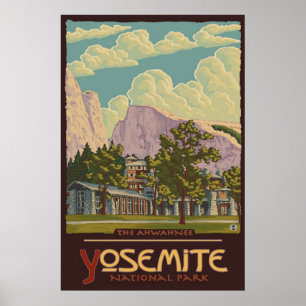 Ahwahnee Lodge - Yosemite Nat'l Park Travel Poster