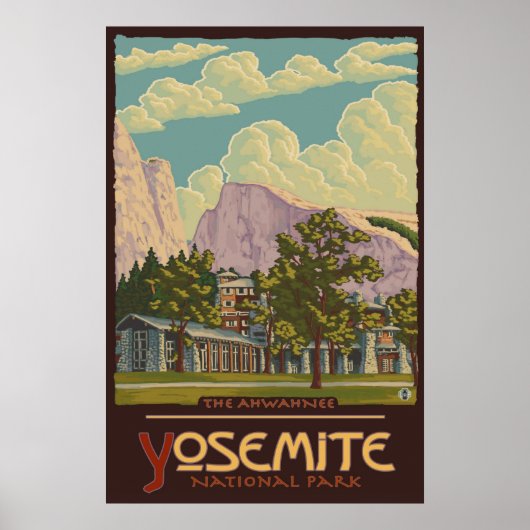 Ahwahnee Lodge - Yosemite Nat'l Park Travel Poster (Vorne)