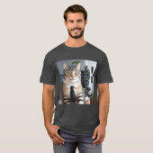 AI生成ネコ02「いいえ」 T-Shirt (Vorne ganz)