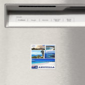 AI003 ANGUILLA, Mosaik, Amerika, Kühlschrank Magnet (In Situ (Geschirrspüler))
