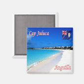 AI006 CAP JULUCA, Panorama, Anguilla, Kühlschrank Magnet (Vorderseite/Rückseite)