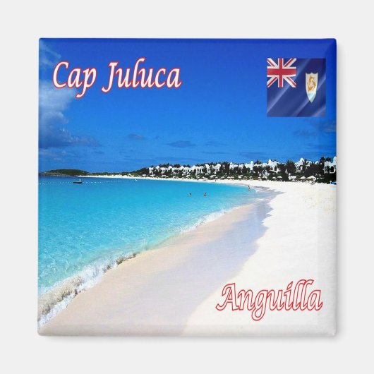 AI006 CAP JULUCA, Panorama, Anguilla, Kühlschrank Magnet (Vorne)