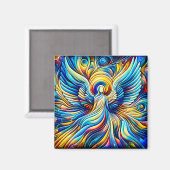 AI Abstrakt Illusionismus Angel Expressionist Effe Magnet (Vorderseite/Rückseite)
