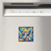 AI Abstrakt Illusionismus Angel Expressionist Effe Magnet (In Situ (Geschirrspüler))