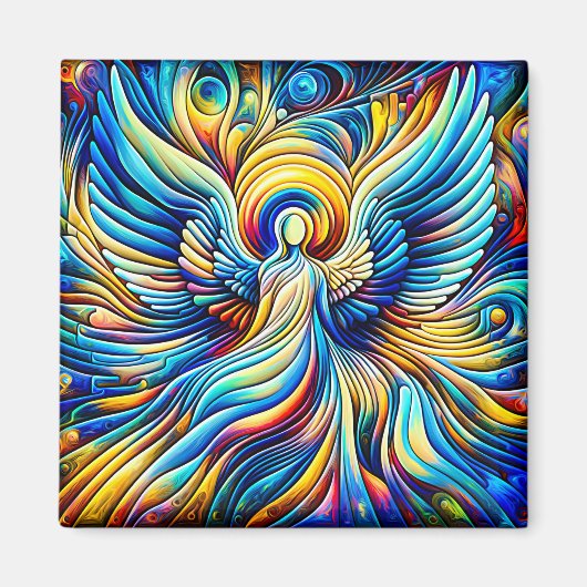 AI Abstrakt Illusionismus Angel Expressionist Effe Magnet (Vorne)