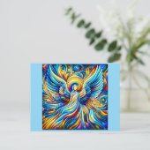 AI Abstrakt Illusionismus Angel Expressionist Effe Postkarte (Stehend Vorderseite)