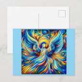AI Abstrakt Illusionismus Angel Expressionist Effe Postkarte (Vorne/Hinten)