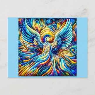 AI Abstrakt Illusionismus Angel Expressionist Effe Postkarte
