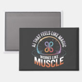 AI Aesthetics Futuristic Technology mens Mode Magnet (Vorderseite/Rückseite)