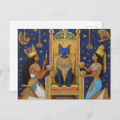 AI Ägyptische Katze Postkarte (Vorne/Hinten)